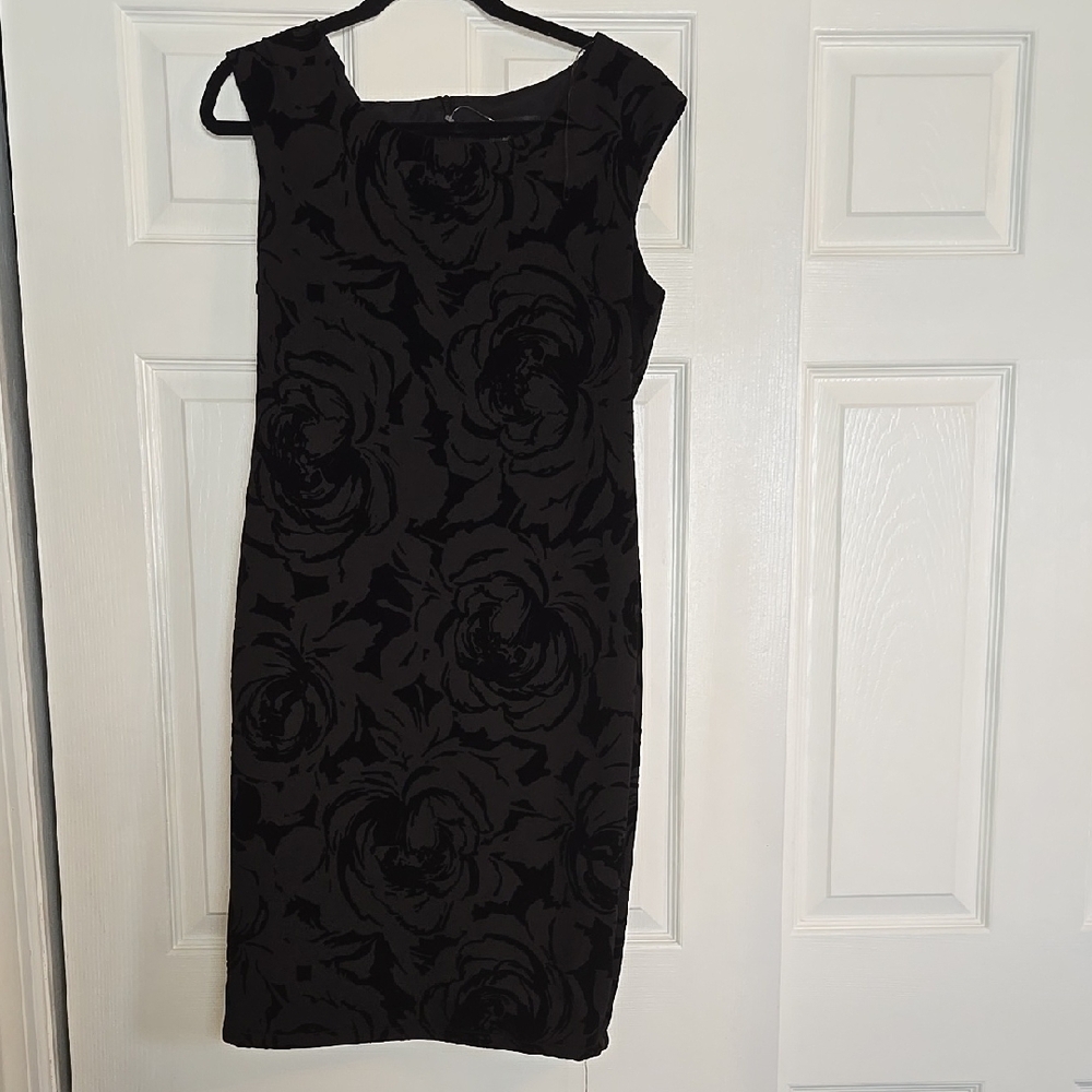 Elegant Black Floral Dress